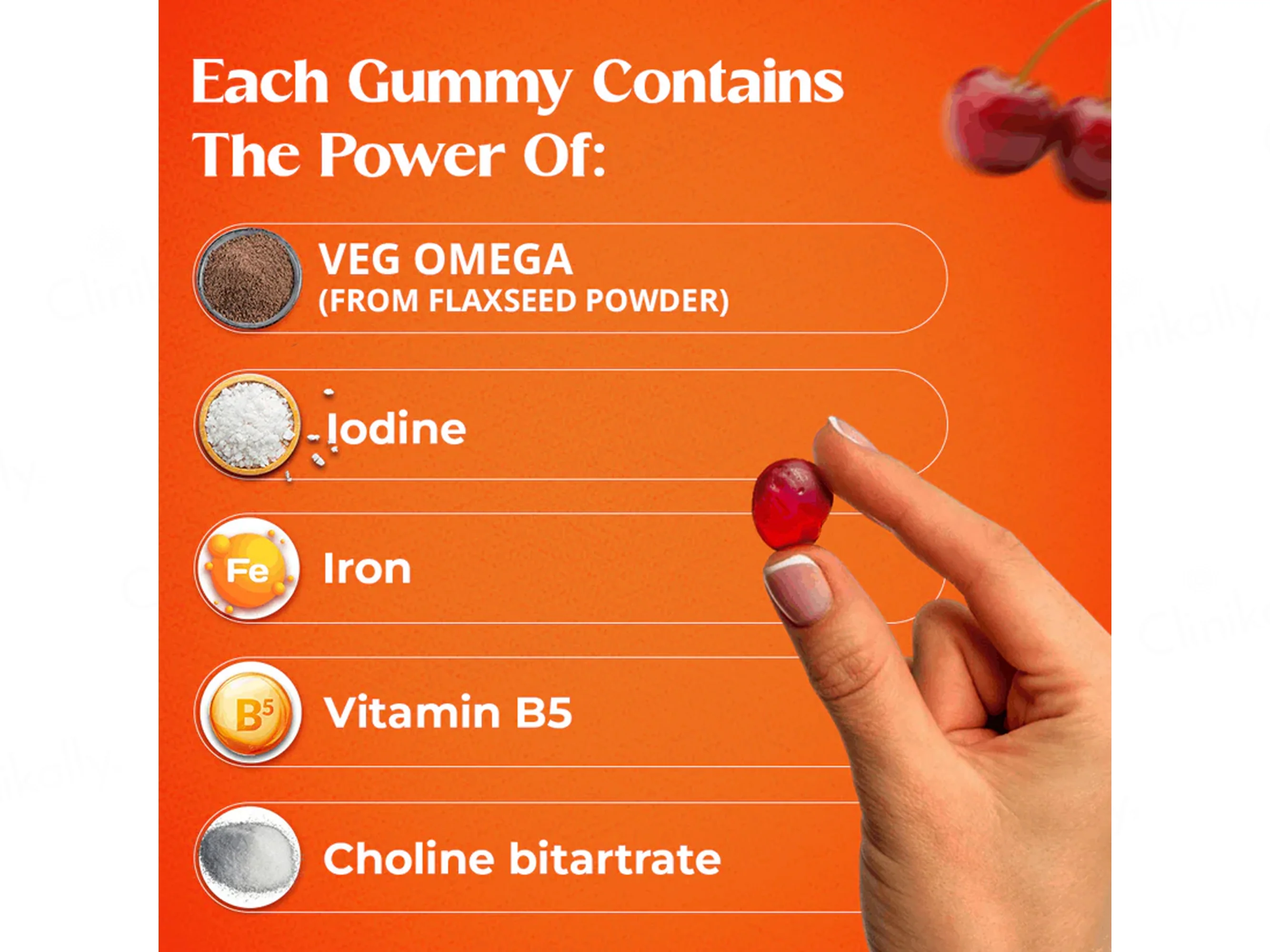 Omega CQ Gummies - Cherry Flavour - Image 4