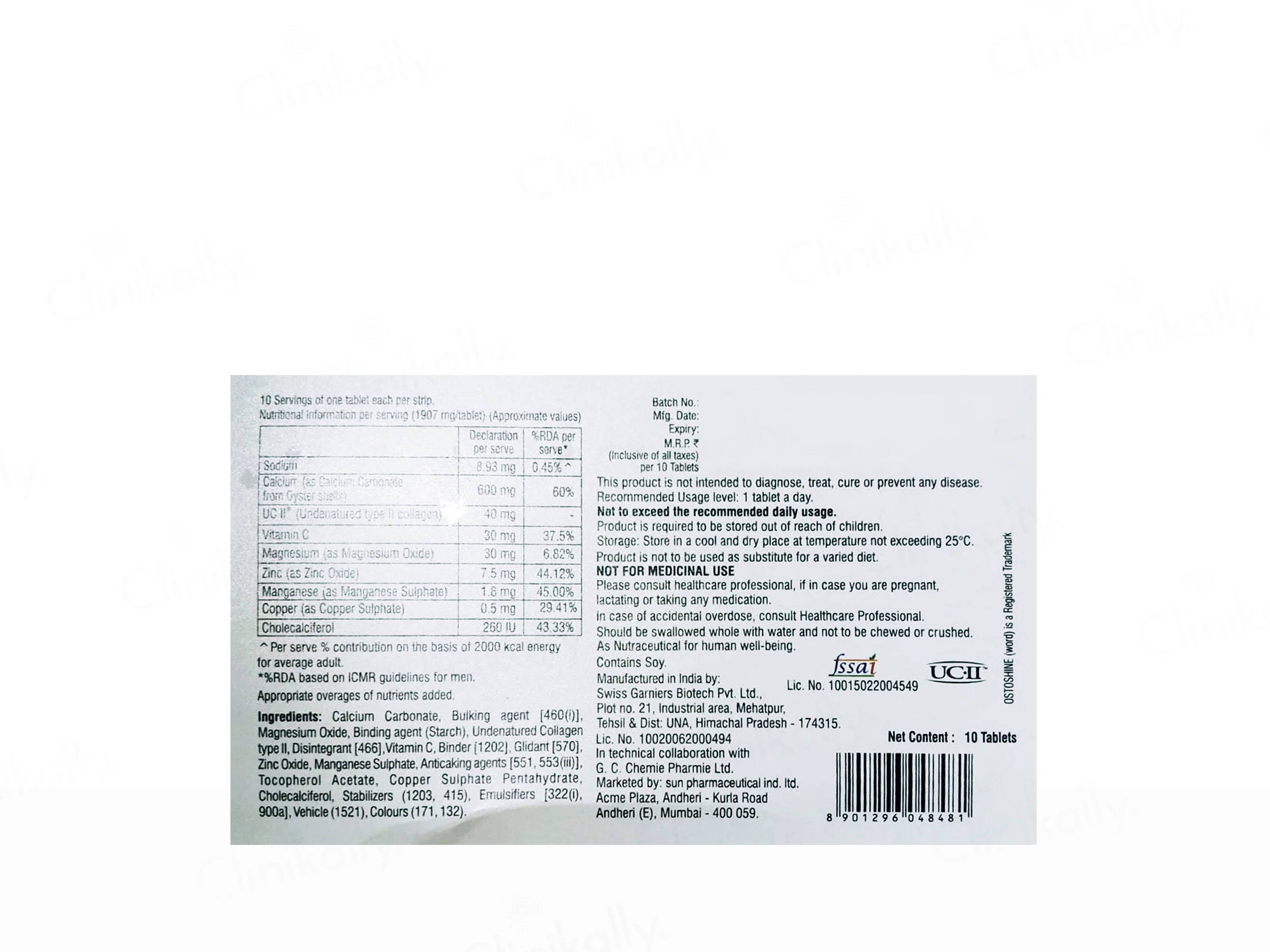 Ostoshine Nutraceutical Tablet For Adults - Image 2