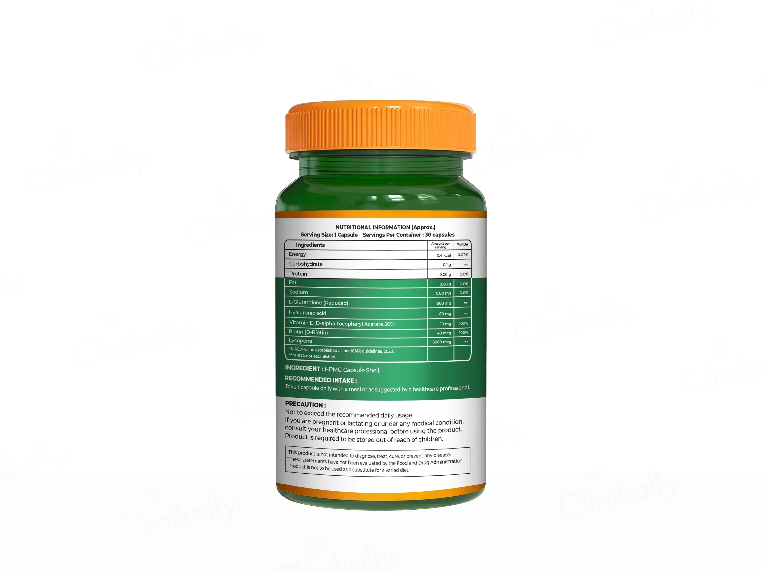 Pure Nutrition L-Glutathione Reduced+ with Hyaluronic Acid, Vitamin E, Biotin Veg Capsule - Image 3