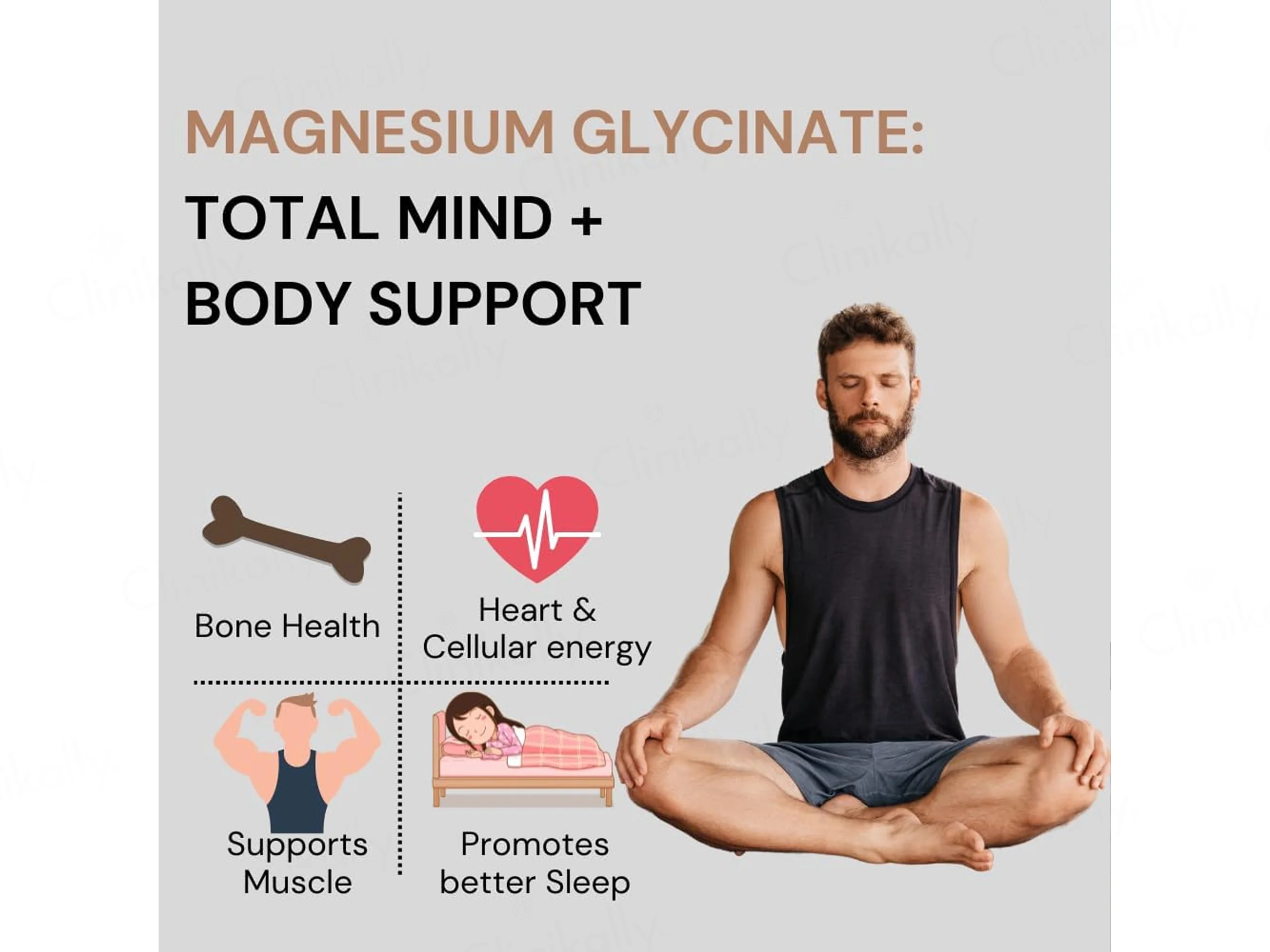 Pure Nutrition Magnesium Glycinate With Zinc Veg Tablet - Image 4