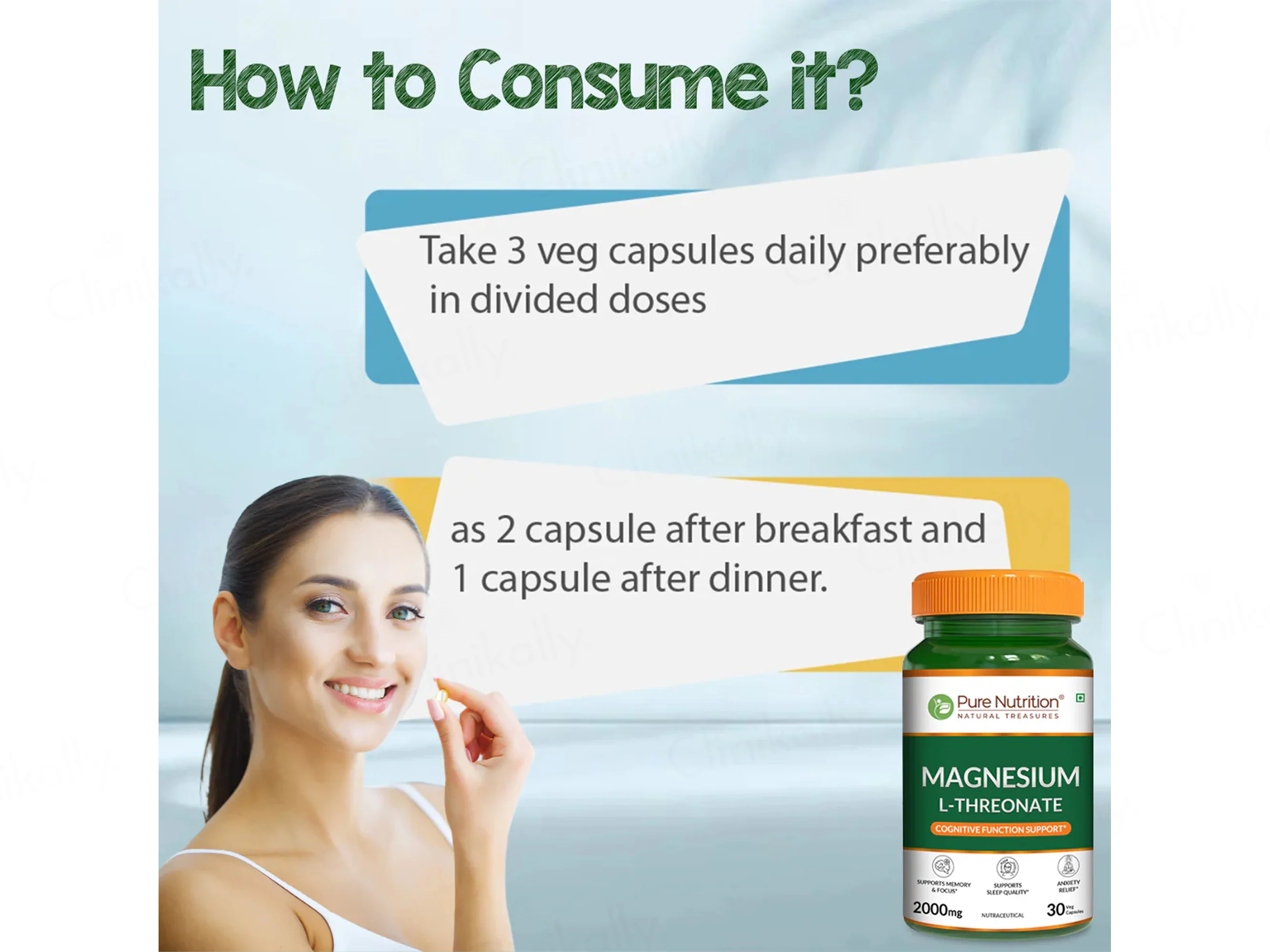 Pure Nutrition Magnesium L-Threonate Veg Capsule - Image 8