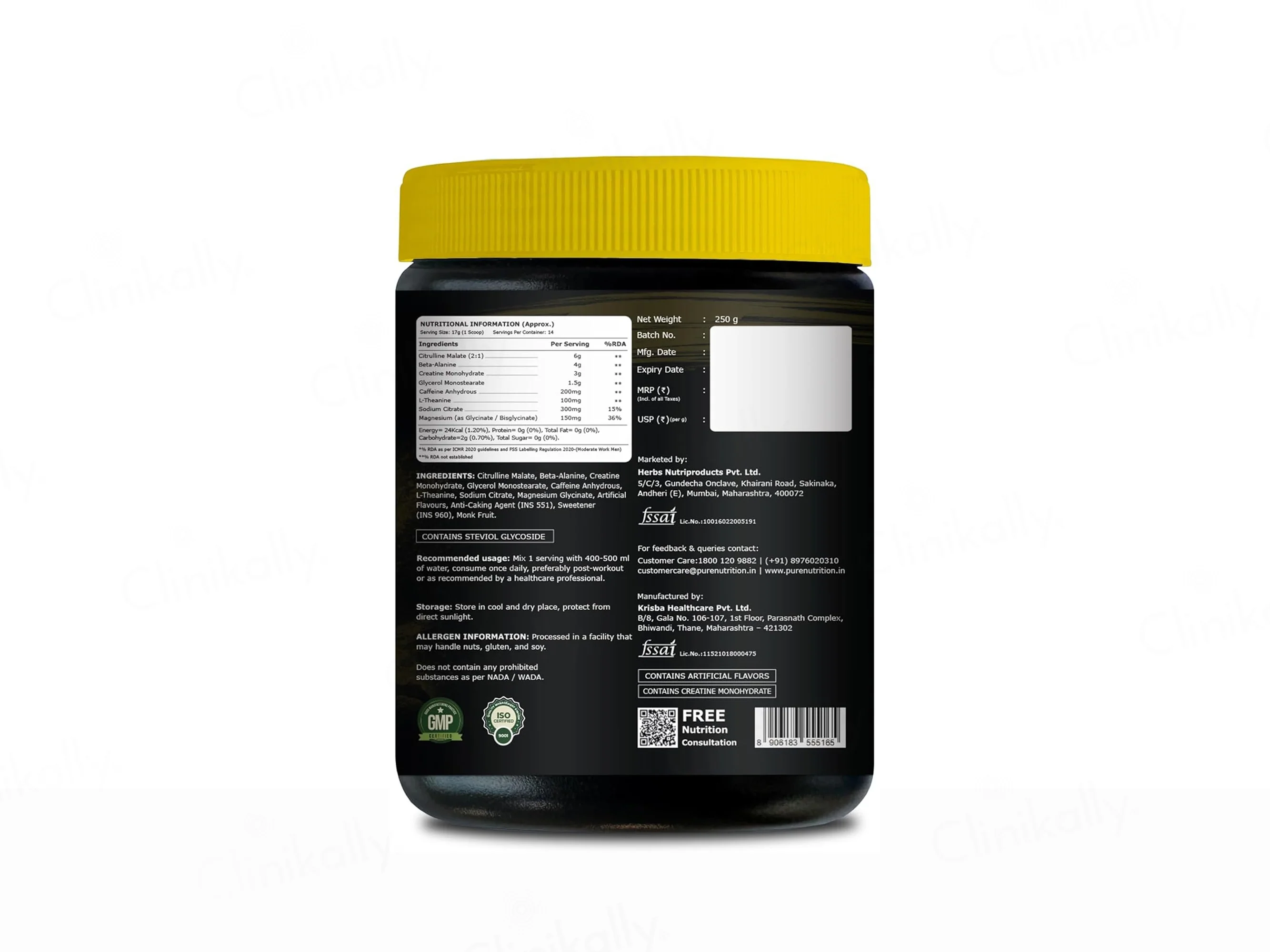 Pure Nutrition NXTShift Pre Workout Nutraceutical Powder - Pink Guava Flavour - Image 8