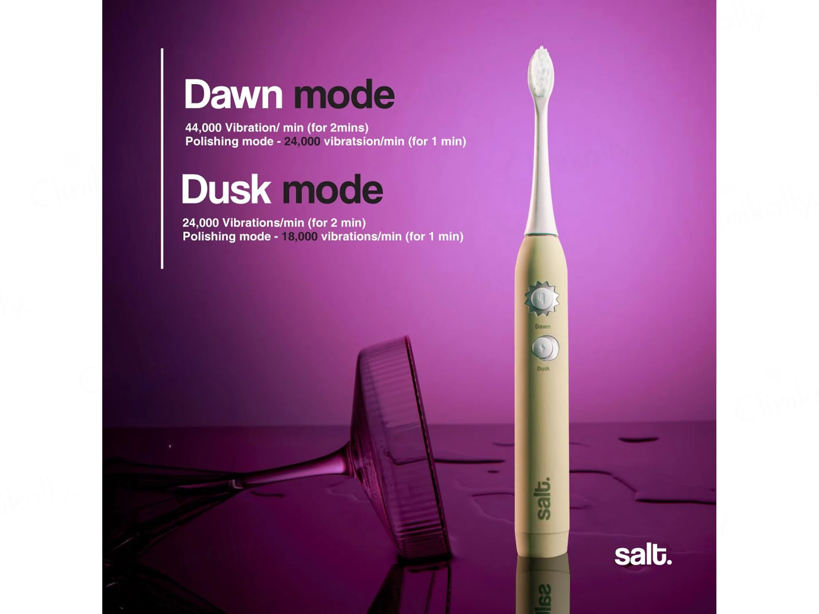 Salt. Halo Super Sonic Electric Toothbrush - Butter Yellow - Image 4