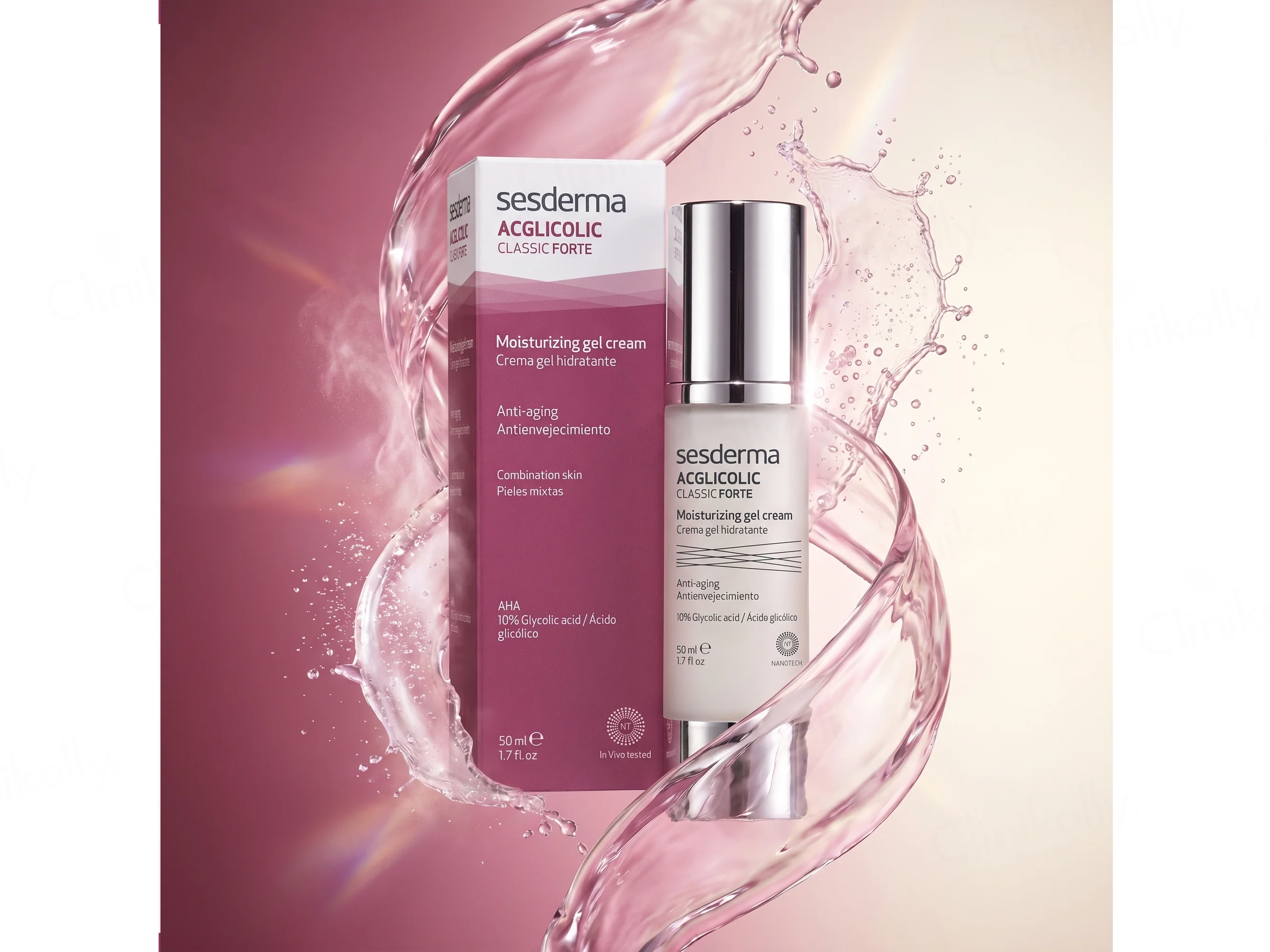 Sesderma Acglicolic Classic Forte Moisturizing Gel Cream - Image 3