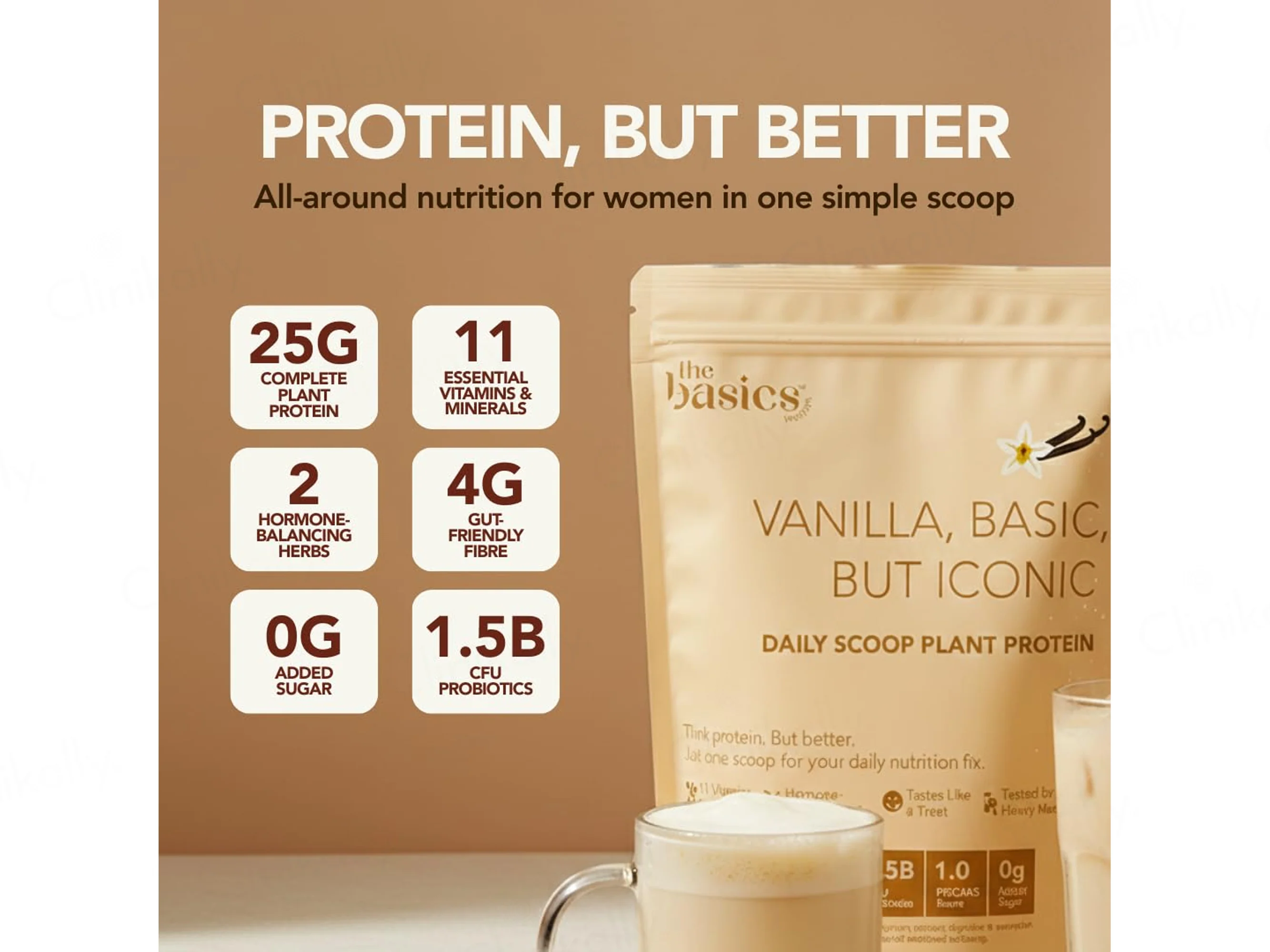 The Basics Woman Vanilla, Basic But Iconic Daily Scoop Plant Protein Powder - Image 3