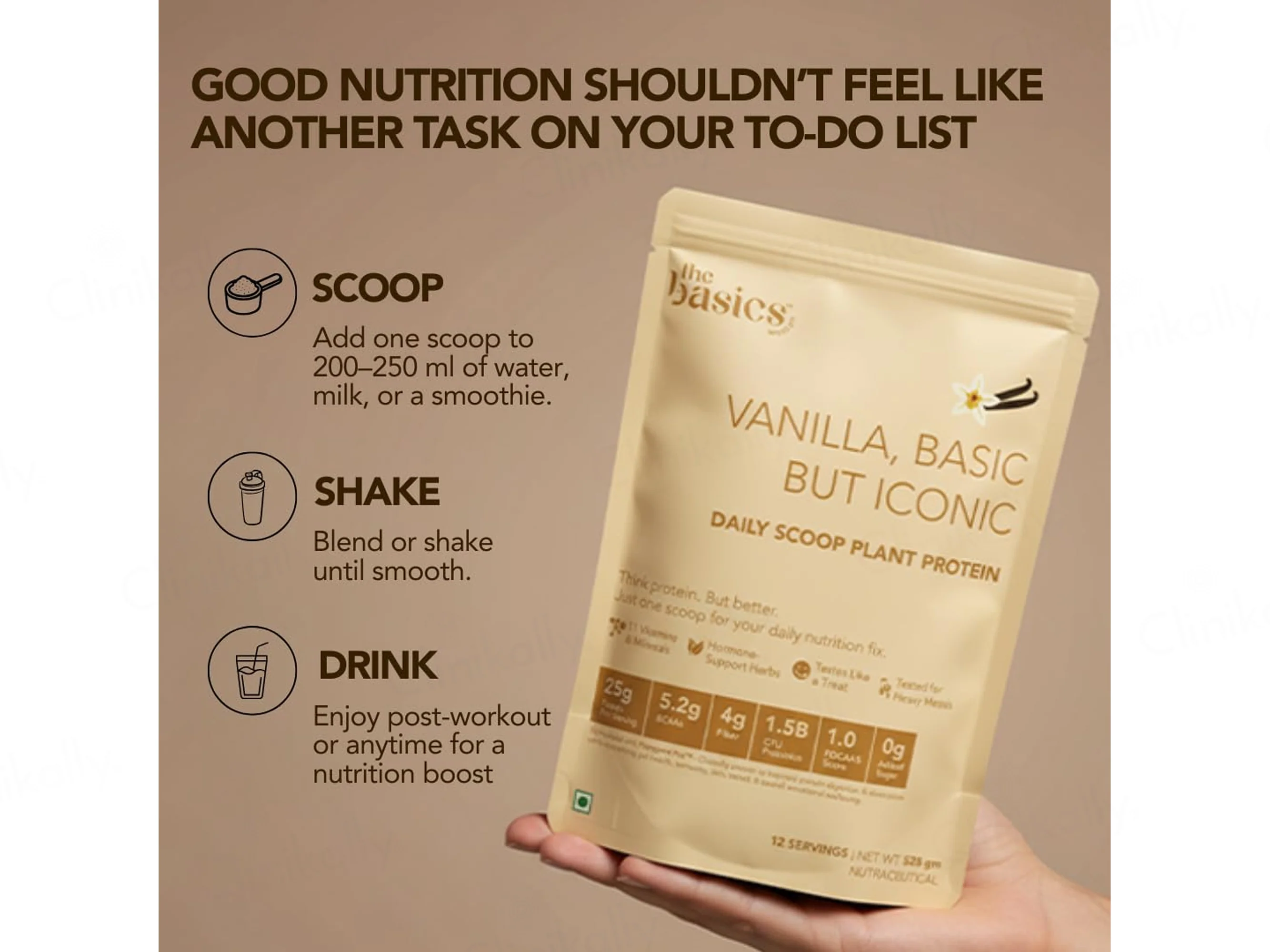 The Basics Woman Vanilla, Basic But Iconic Daily Scoop Plant Protein Powder - Image 9