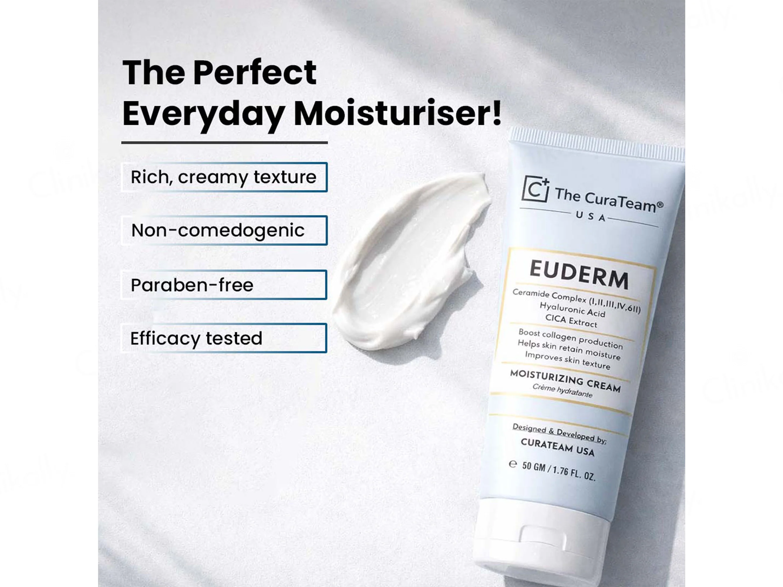 The CuraTeam Euderm Ceramide Hydration Moisturizing Cream - Image 6