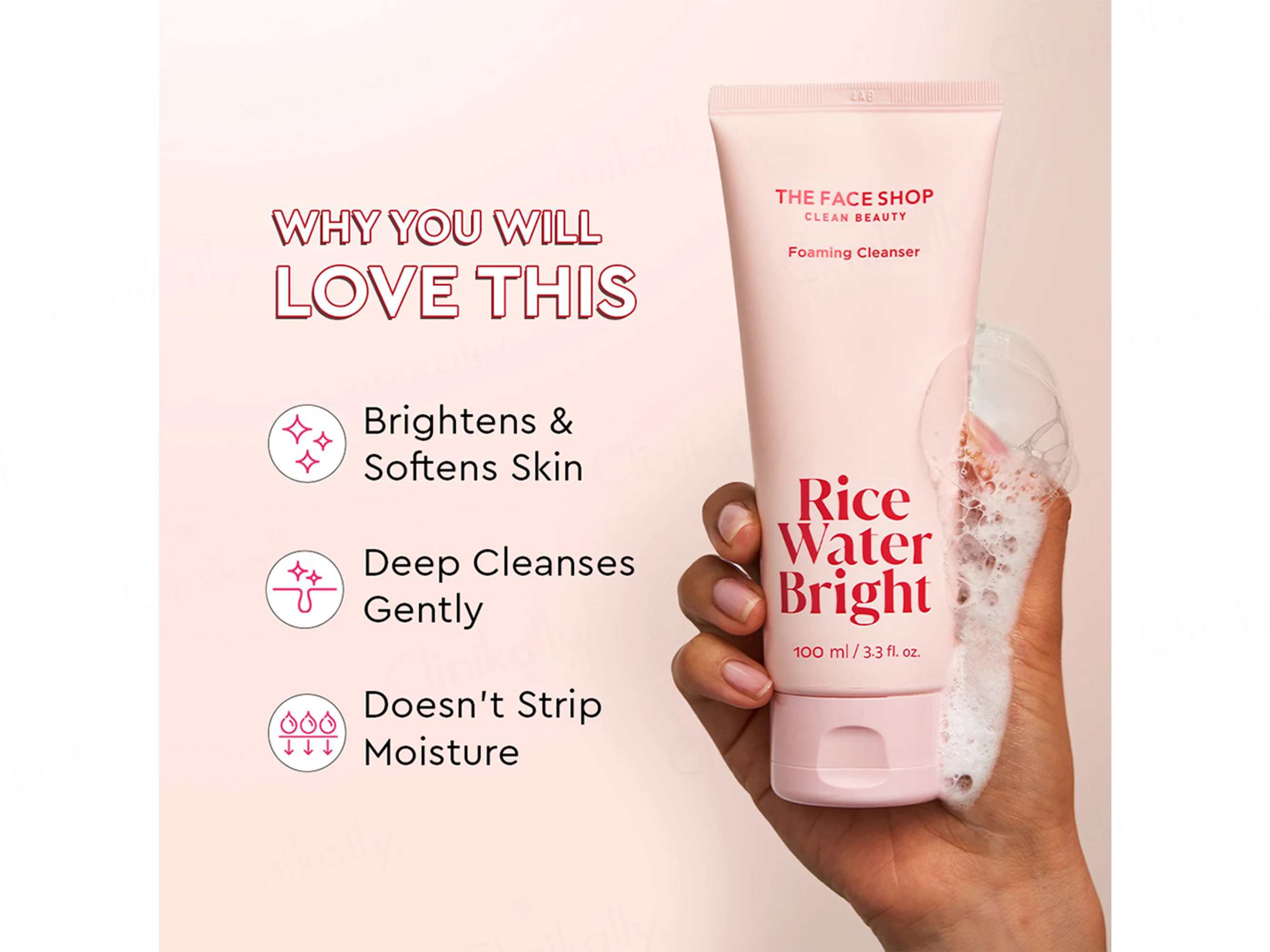 The Face Shop Rice Water Bright Foaming Cleanser - Image 7