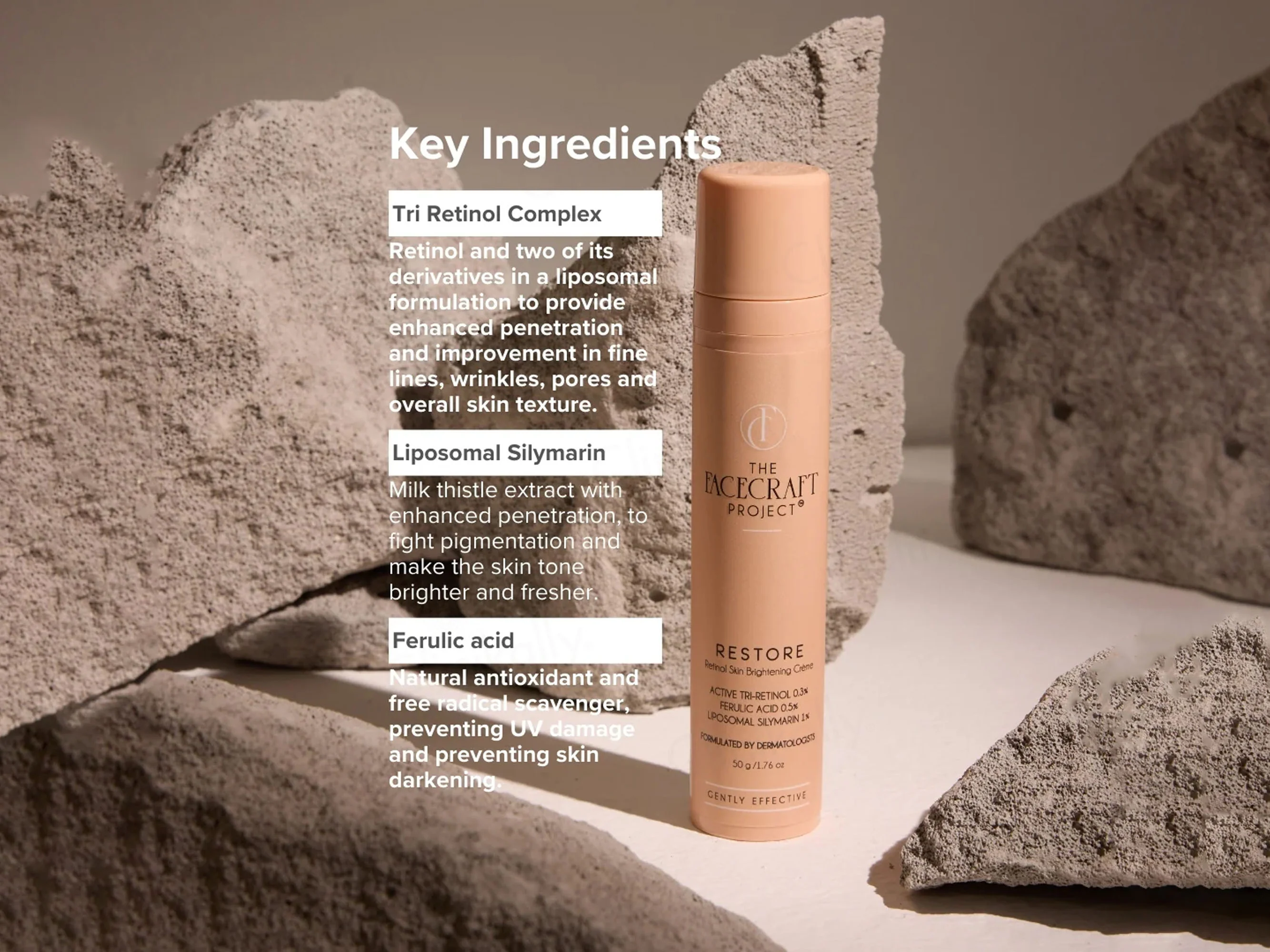 The Facecraft Project Restore Retinol Skin Brightening Cream - Image 4
