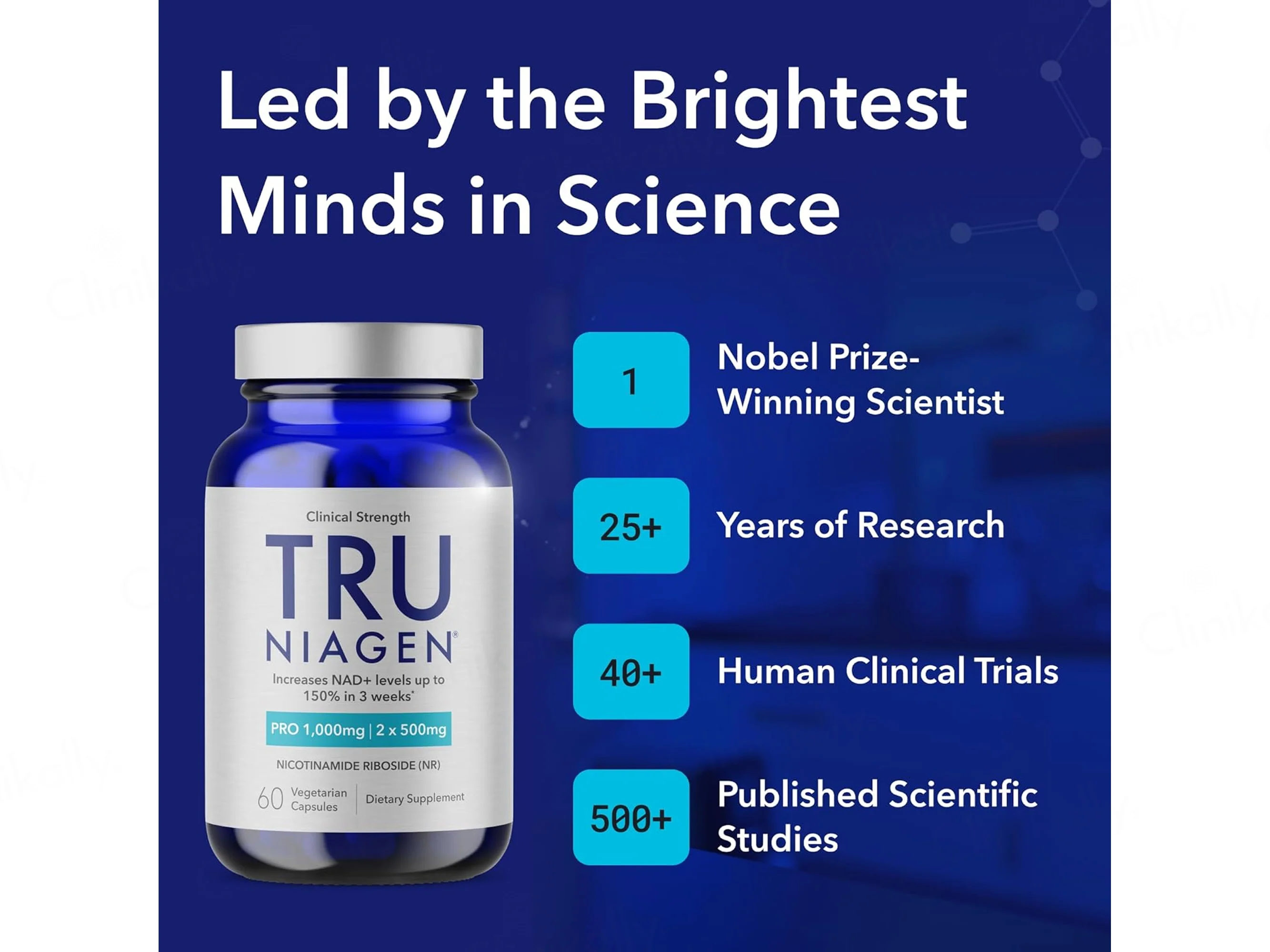 TRU Niagen Pro Nicotinamide Riboside 1000mg Dietary Supplement Veg Capsule - Image 2