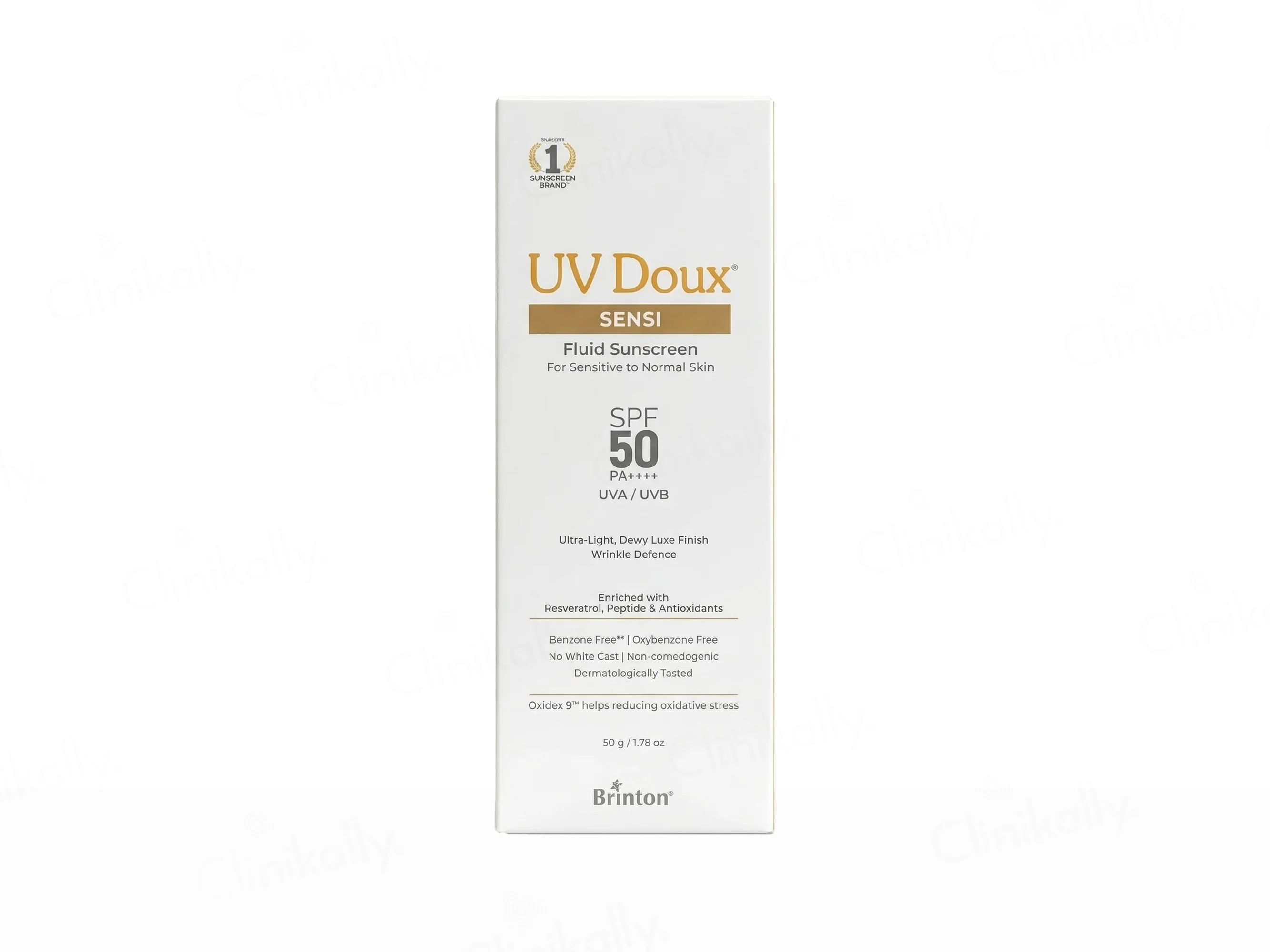 UV Doux Aqua Fluid Sunscreen SPF 50 PA++++ For Dry, Normal & Combination Skin