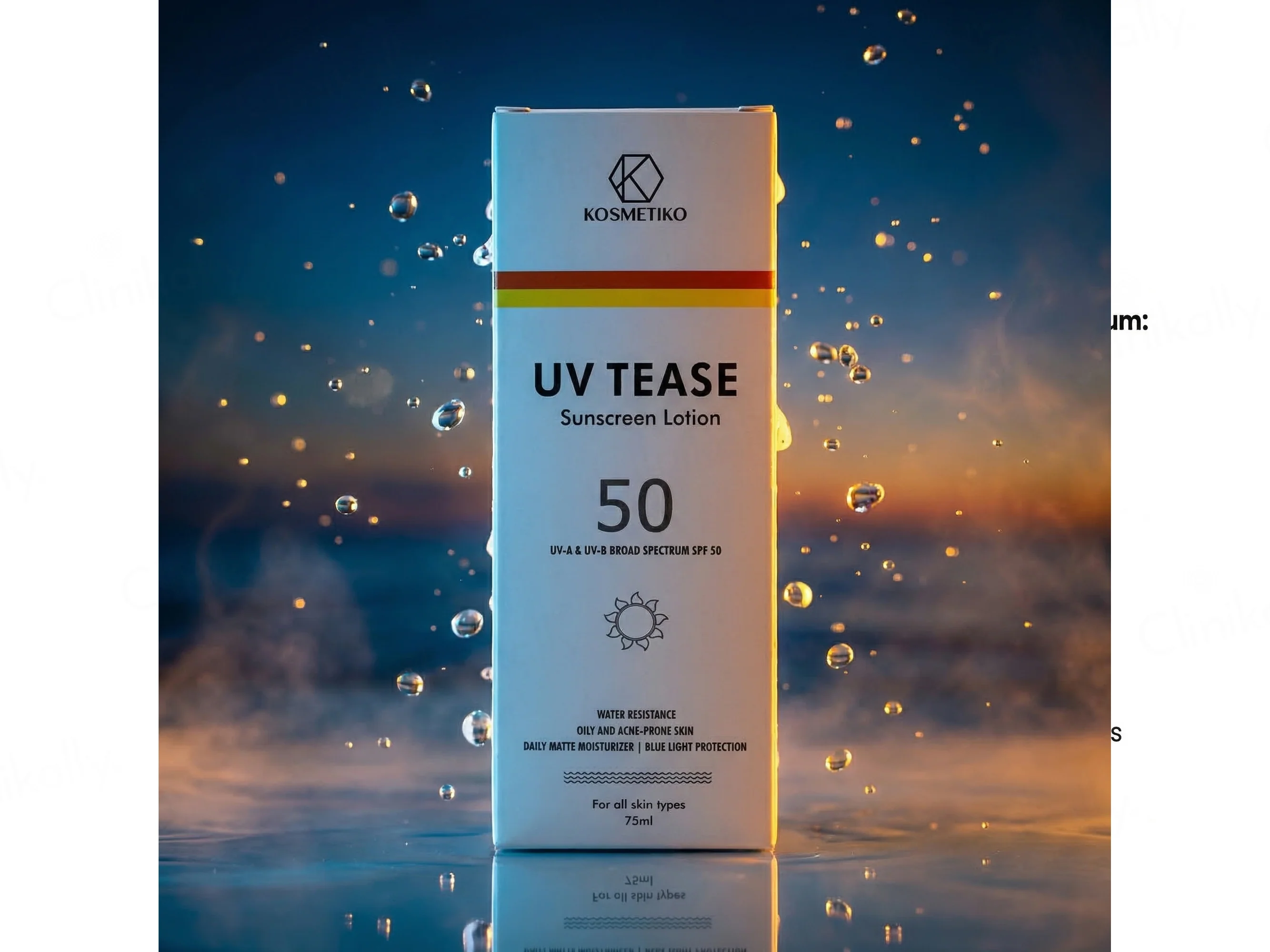 UV Tease Daily Matte Moisturizer Sunscreen Lotion SPF 50 - Image 3
