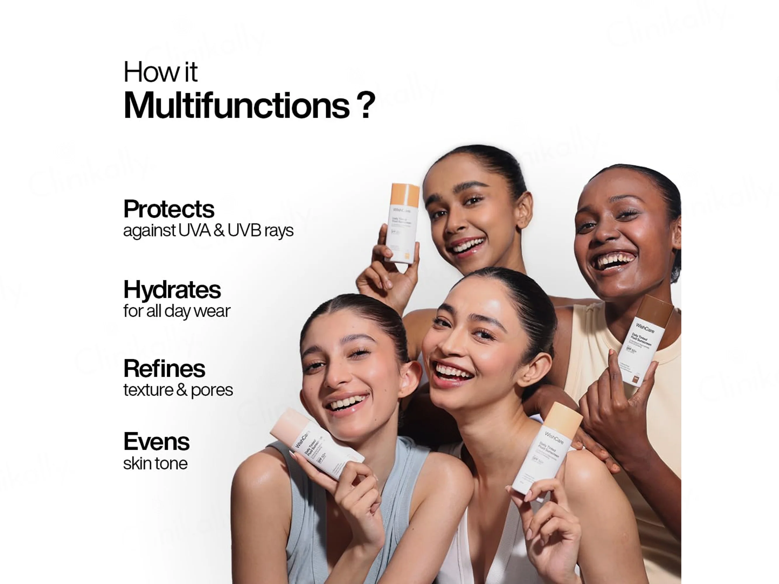 Wishcare Daily Tinted Fluid Sunscreen SPF 50+ PA++++ - Image 5