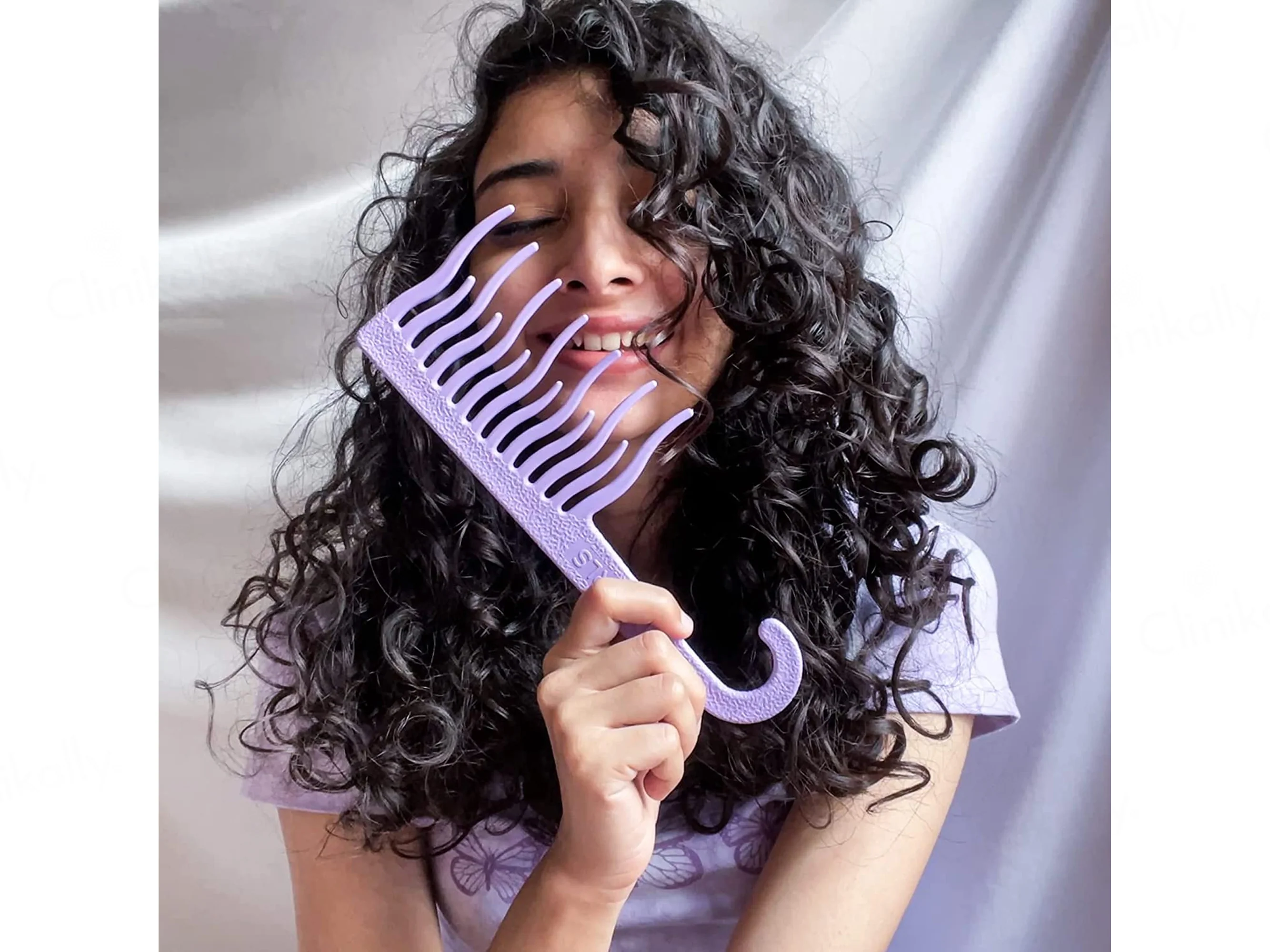 Xo Curls Shower Detangling Comb - Lavender - Image 5